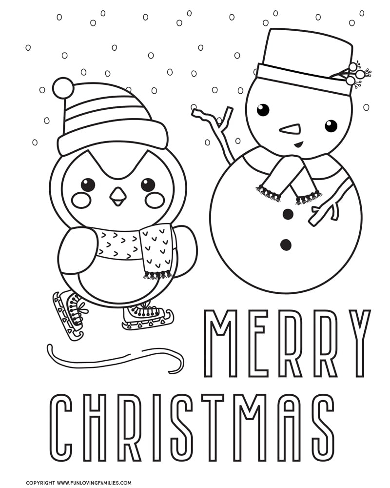 Merry Christmas Coloring Sheets Printable