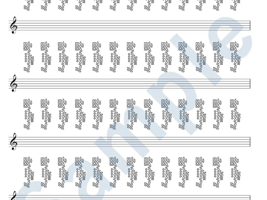 Clarinet Fingering Paper Download And Printable PDF Great For Clarinetists And Teachers Etsy Finland
