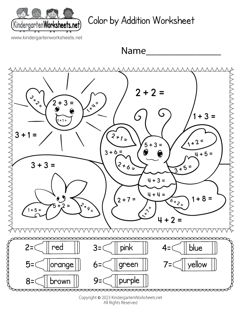 Free Printable Additioncoloring Sheets Free Printable Additioncoloring Sheets