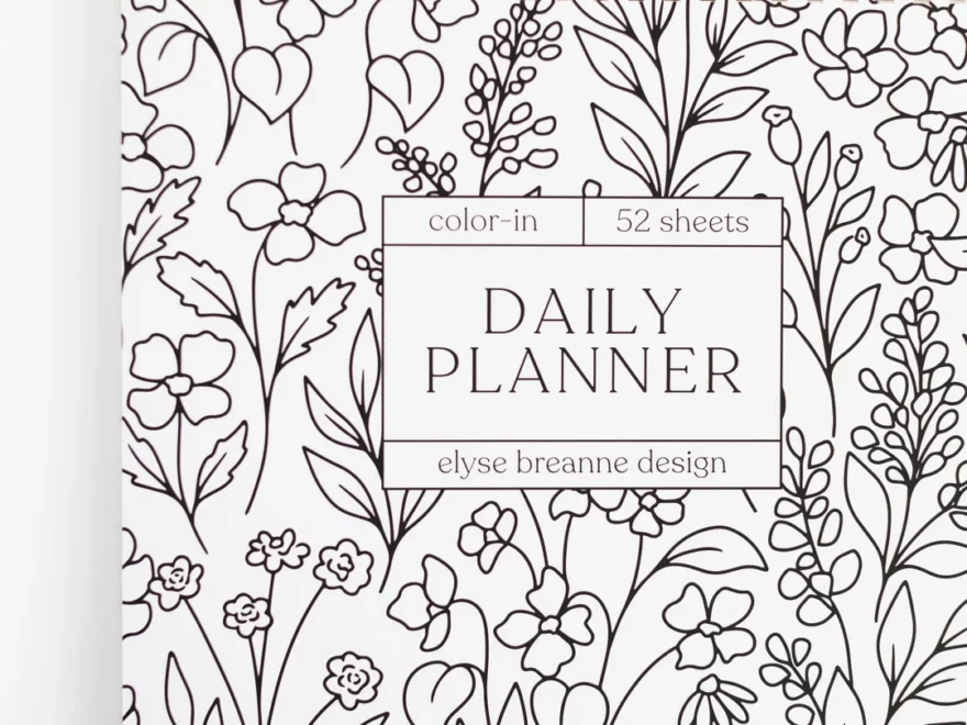 Color In Daily Planner 52 Pages Of Creative Scheduling And Coloring Elyse Breanne Design