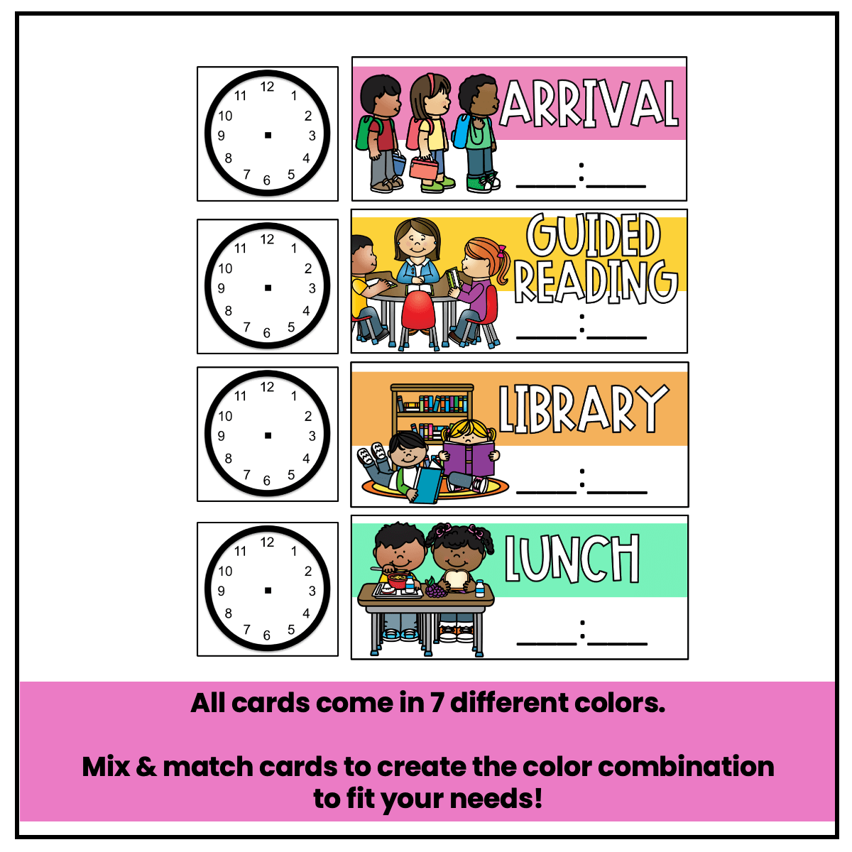 Printable Clocks For Classroom Schedule