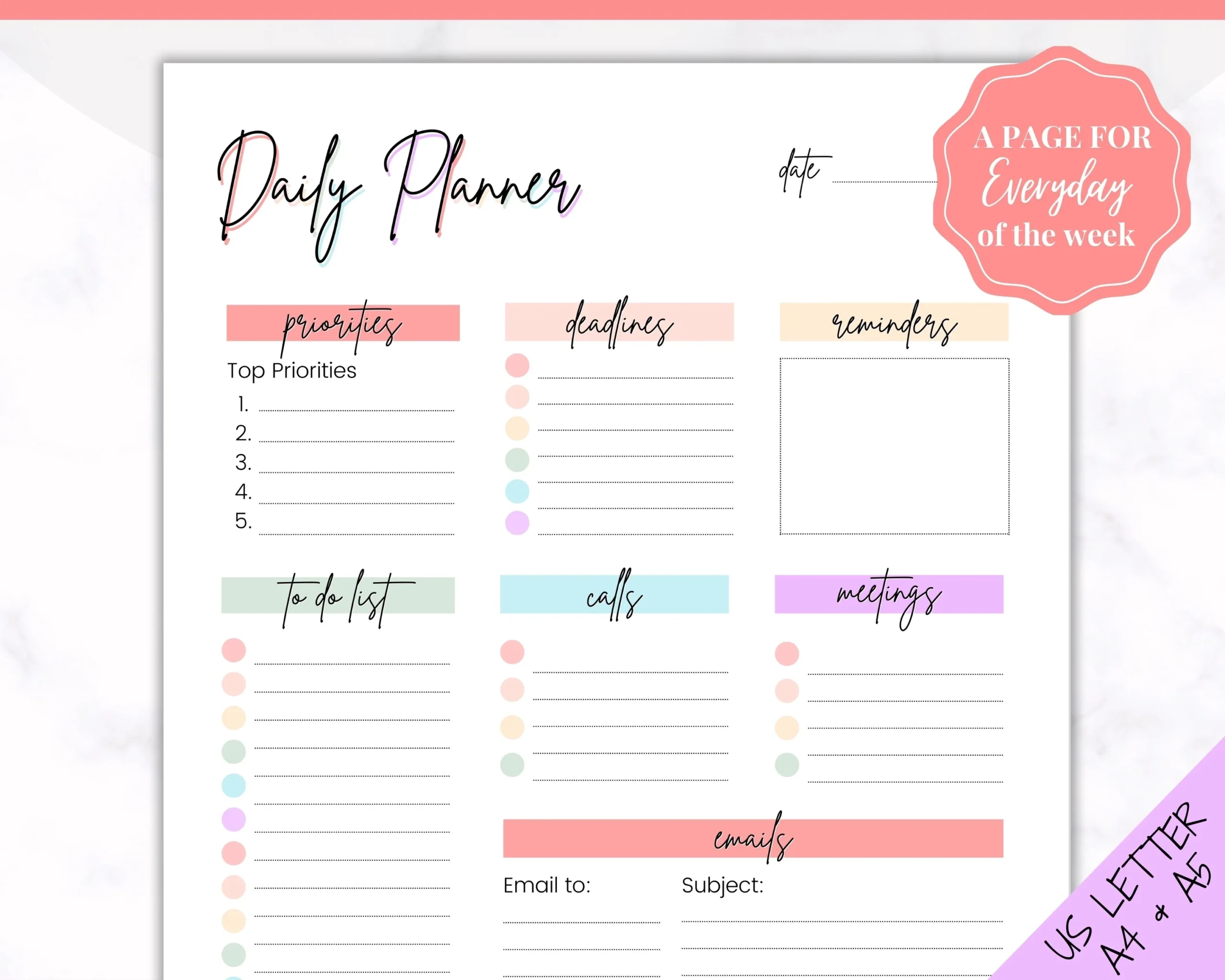 Personal Planners Printables Work Planners Printables