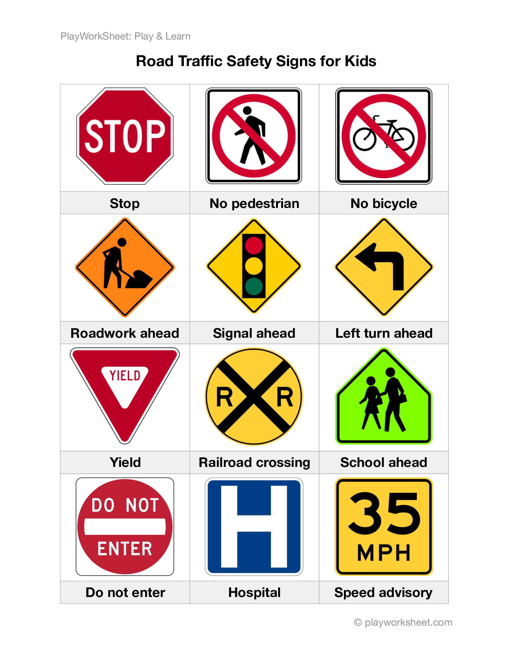 Community Signs Flashcards Or Matching Task With Words Shop Worksheets Library