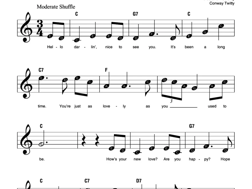 Conway Twitty Sheet Music To Download And Print
