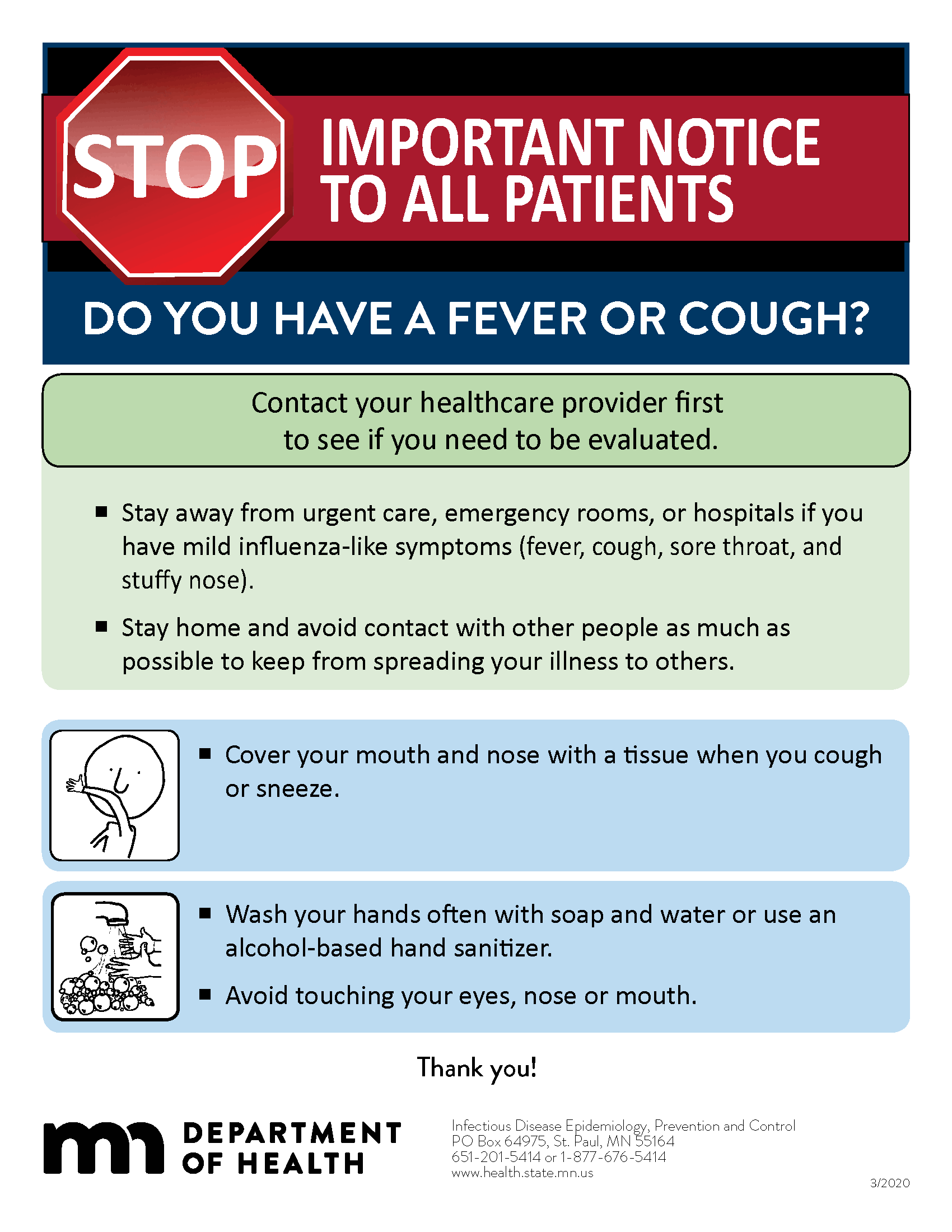 Cover Your Cough MN Dept Of Health