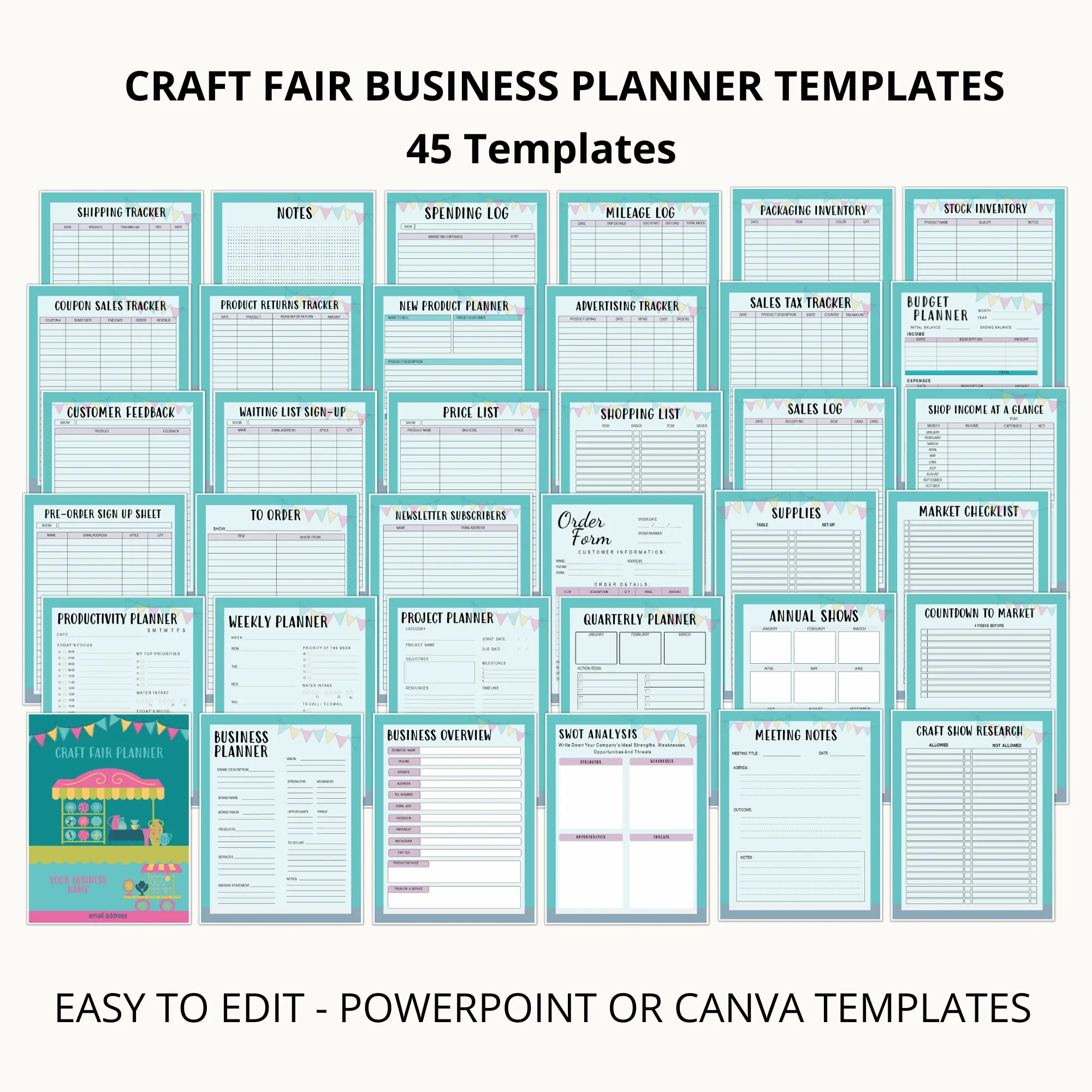 Craft Fair Planner Printables