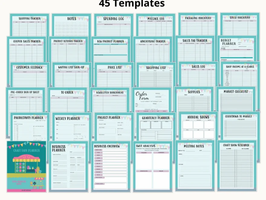Craft Fair Business Planner Createful Journals Your Creative Inspiration