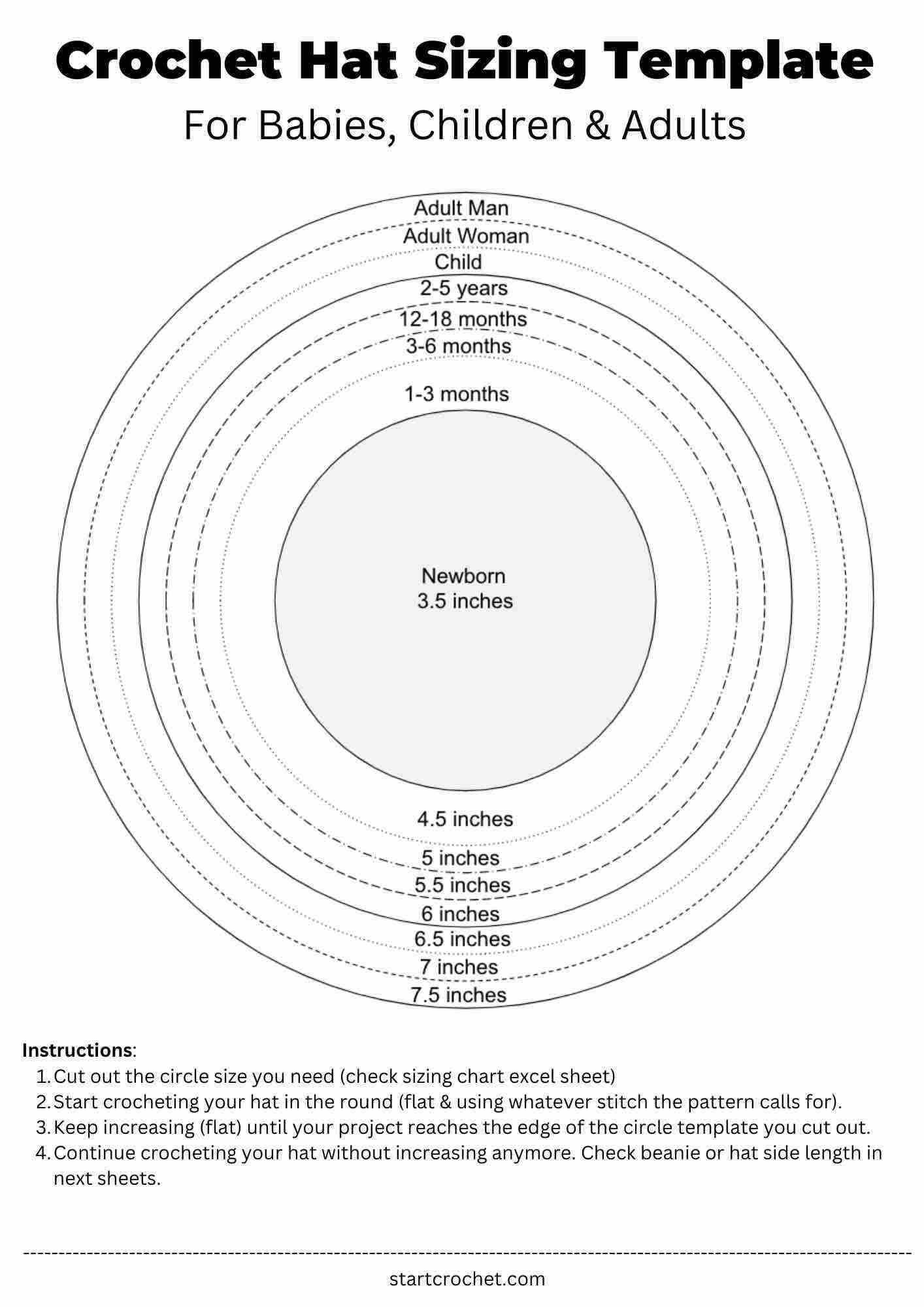 Free Printable Crochet Round Chart Paper