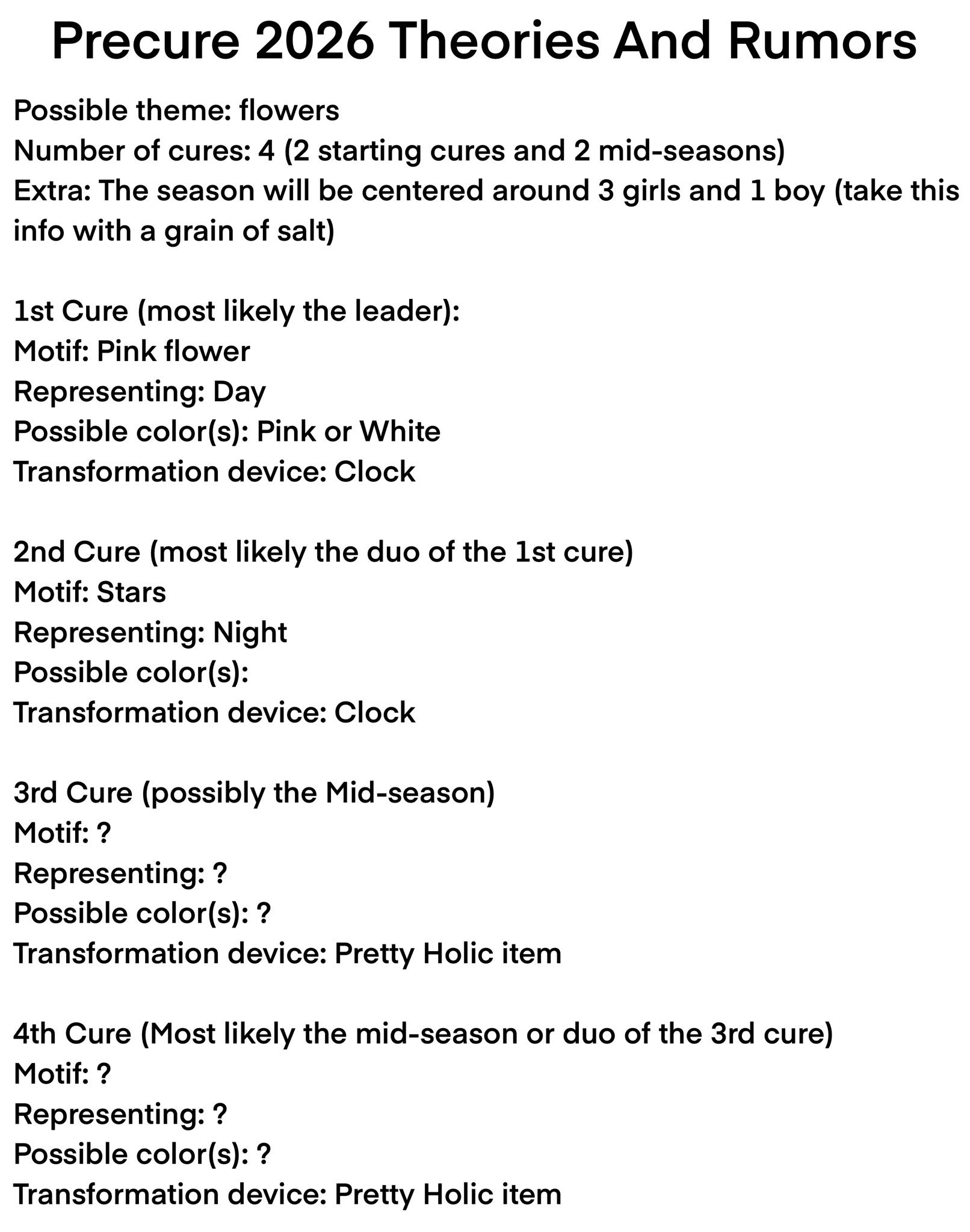  Cure Love On X So Far We Know Precure precure2026 Https t co 2uSkNeT9no X