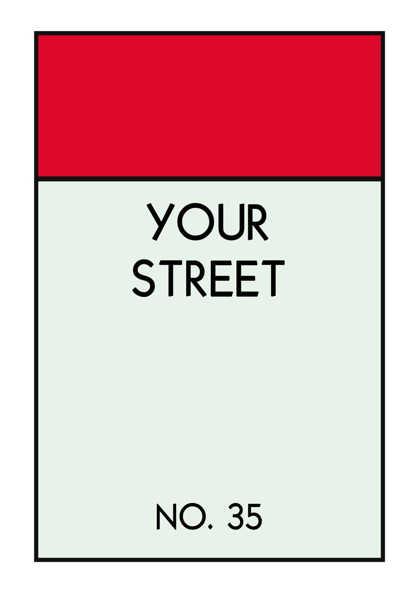 Printable Red Monopoly Sign