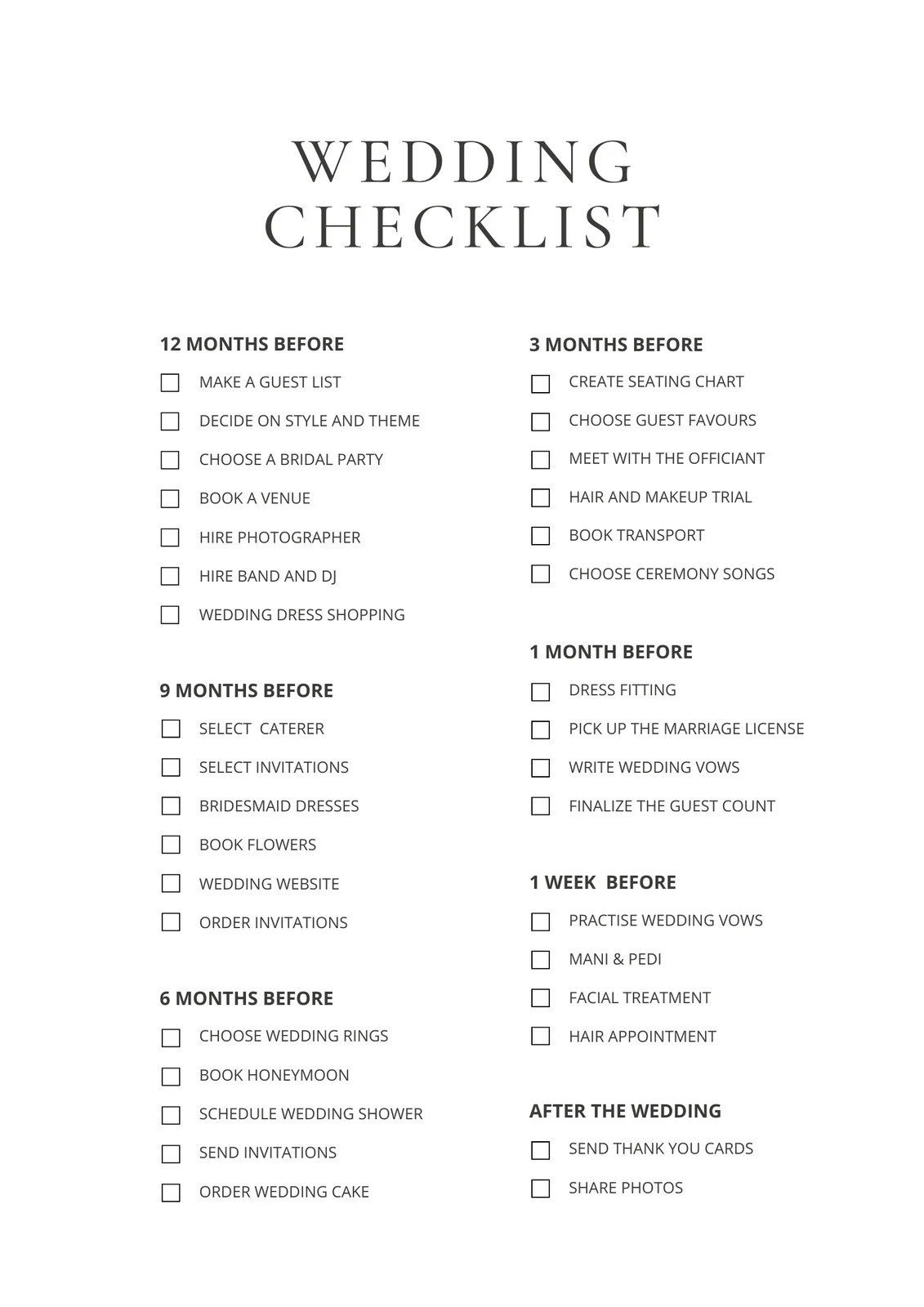 Customize 185 Wedding Checklists Templates Online Canva Customize 185 Wedding Checklists Templates Online Canva
