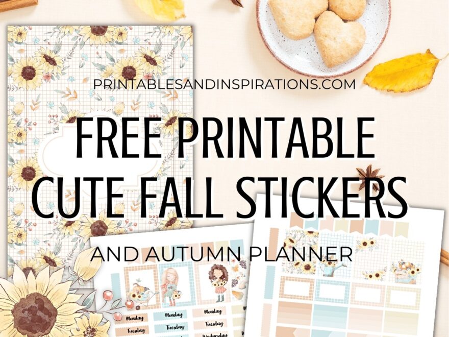 Cute Fall Stickers Free Printable Planner Printables And Inspirations
