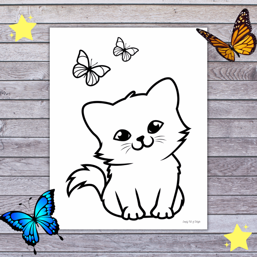 Free Printable Cat Coloring Sheets