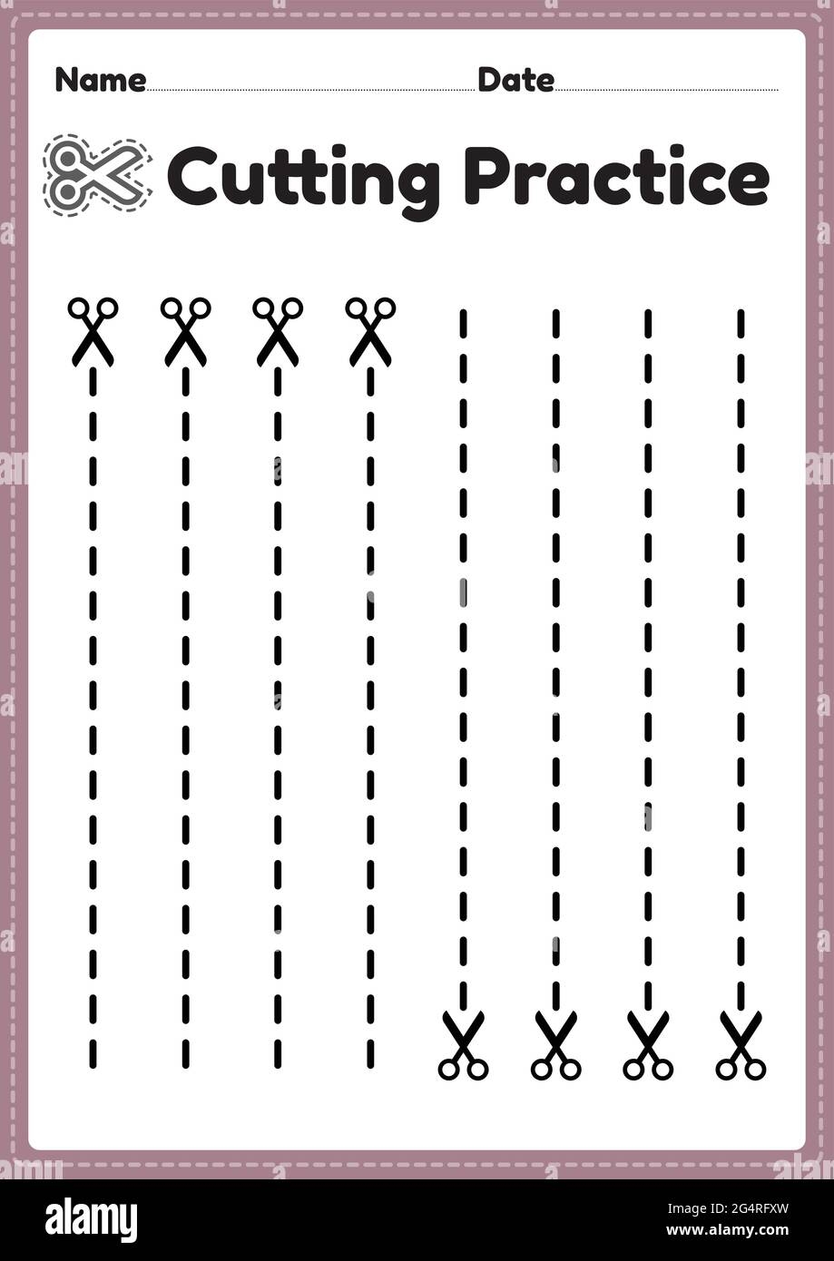 Printable Toddle Cutting Practice Sheets