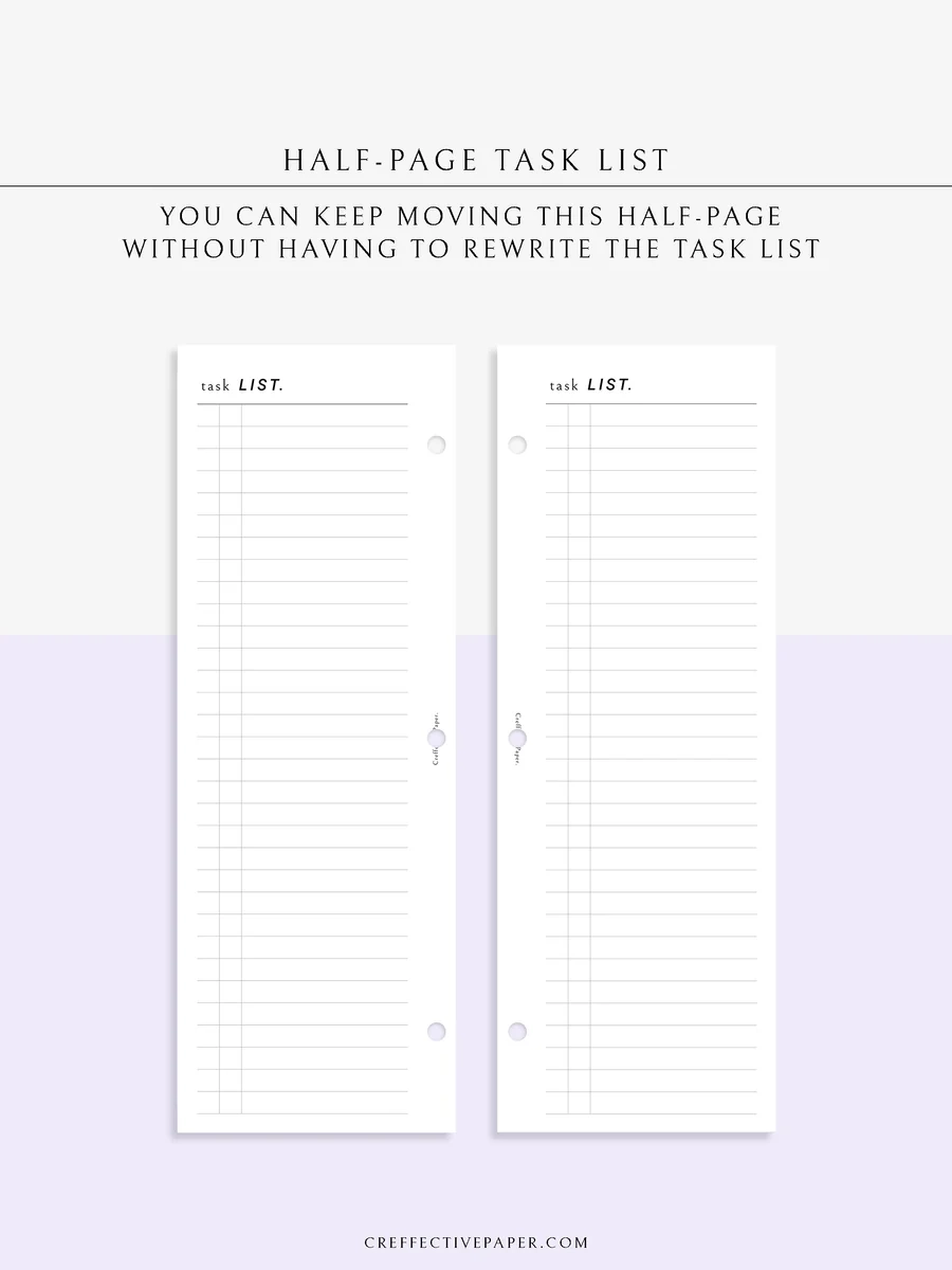 Free Daily Planner Printable Halfp Age