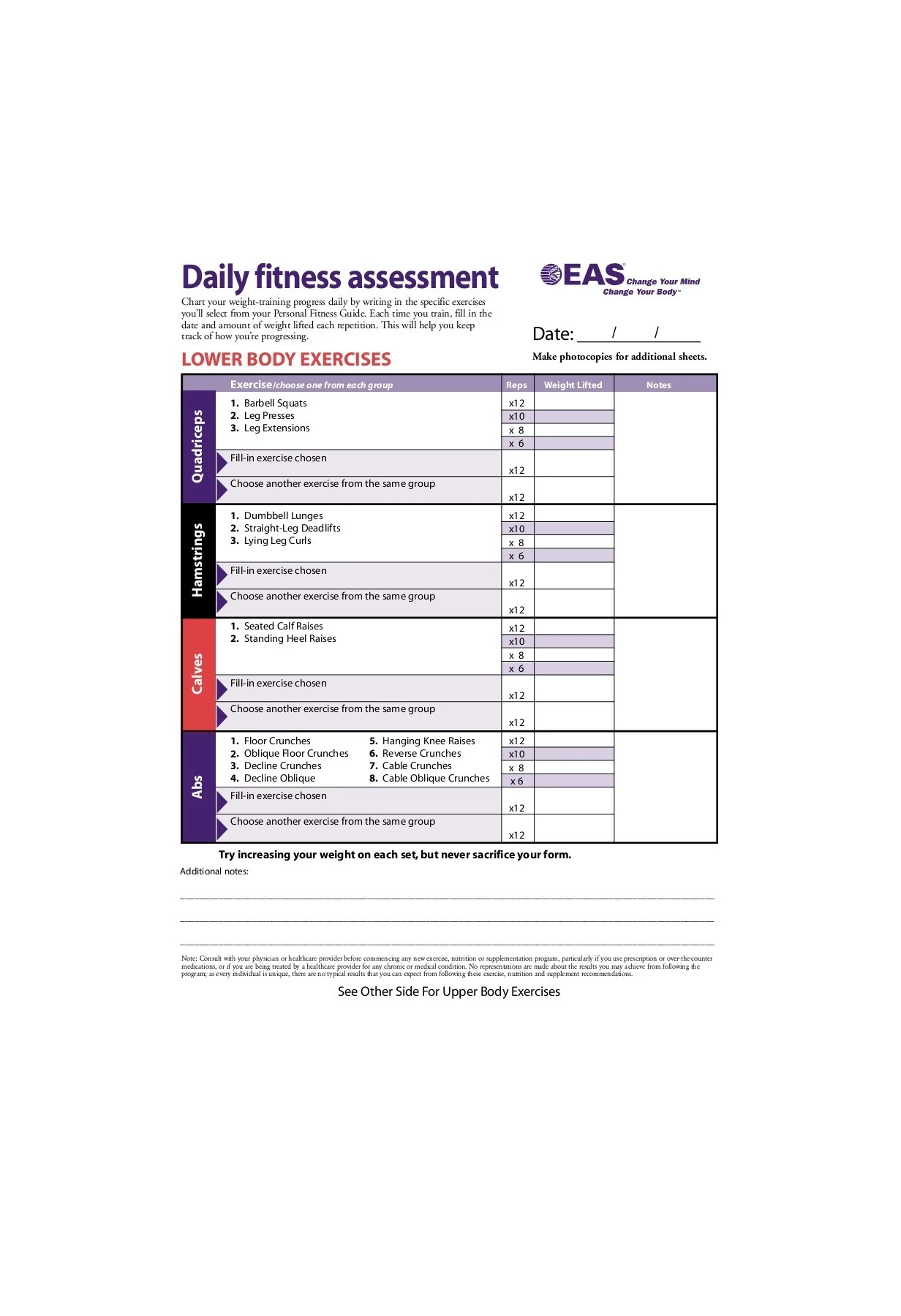 Daily Fitness Assessment Body For Life Pages 1 2 Flip PDF Download FlipHTML5