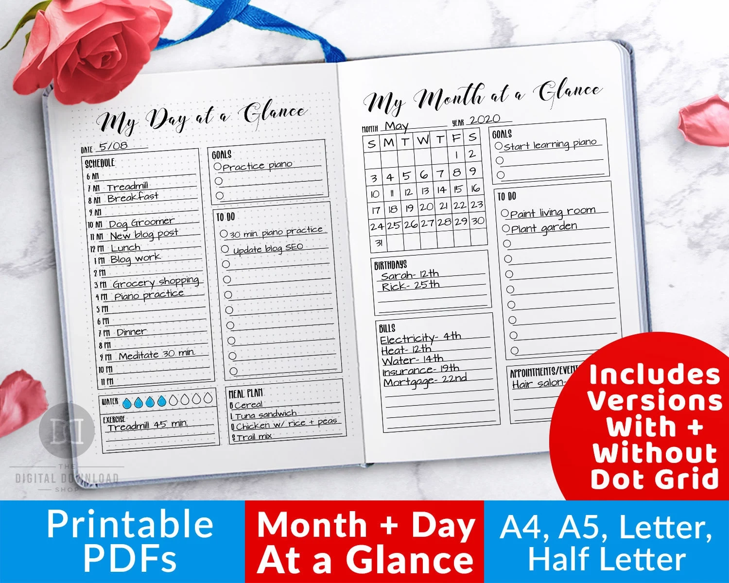 At A Glance Daily Planner Printable
