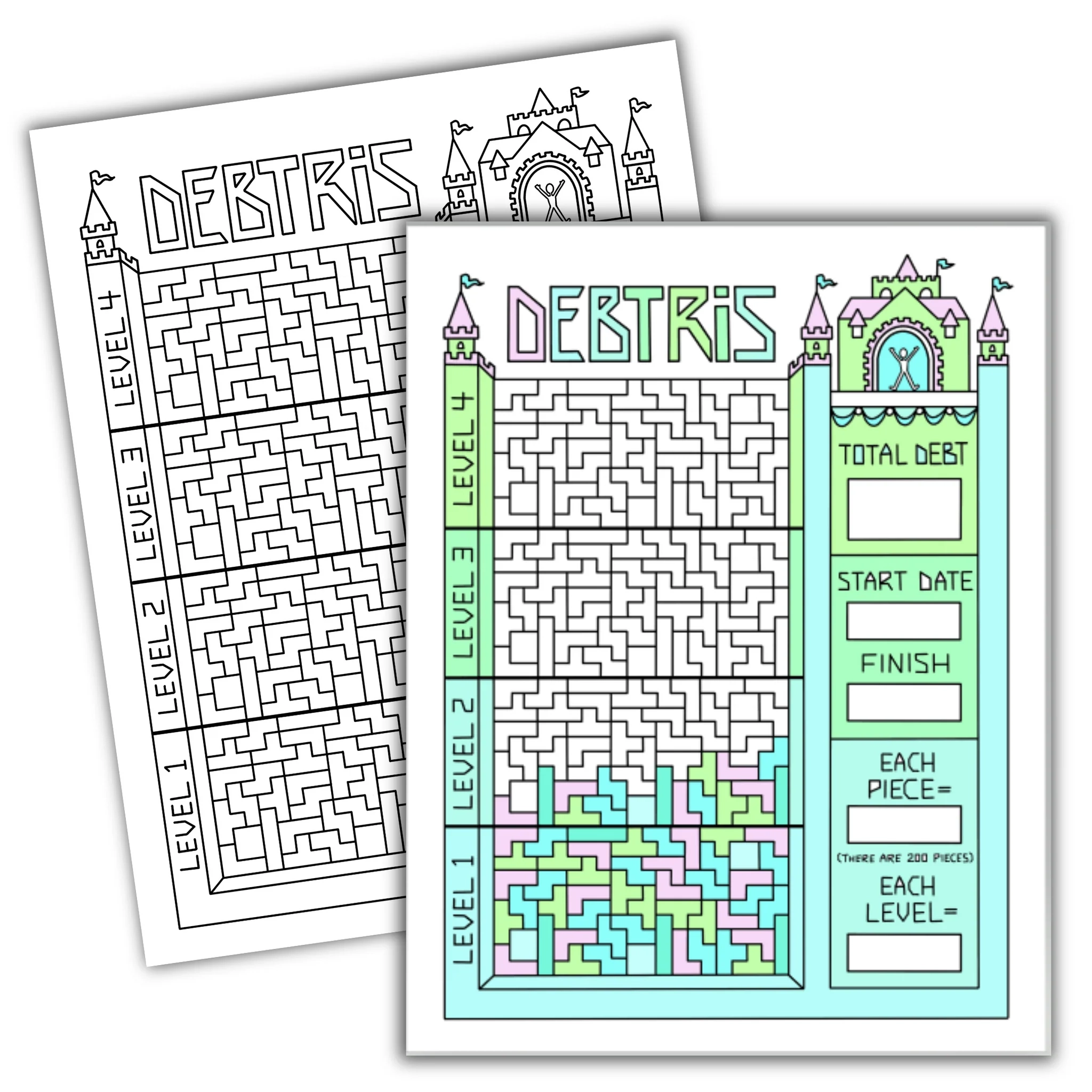 Printable Debt Free Charts