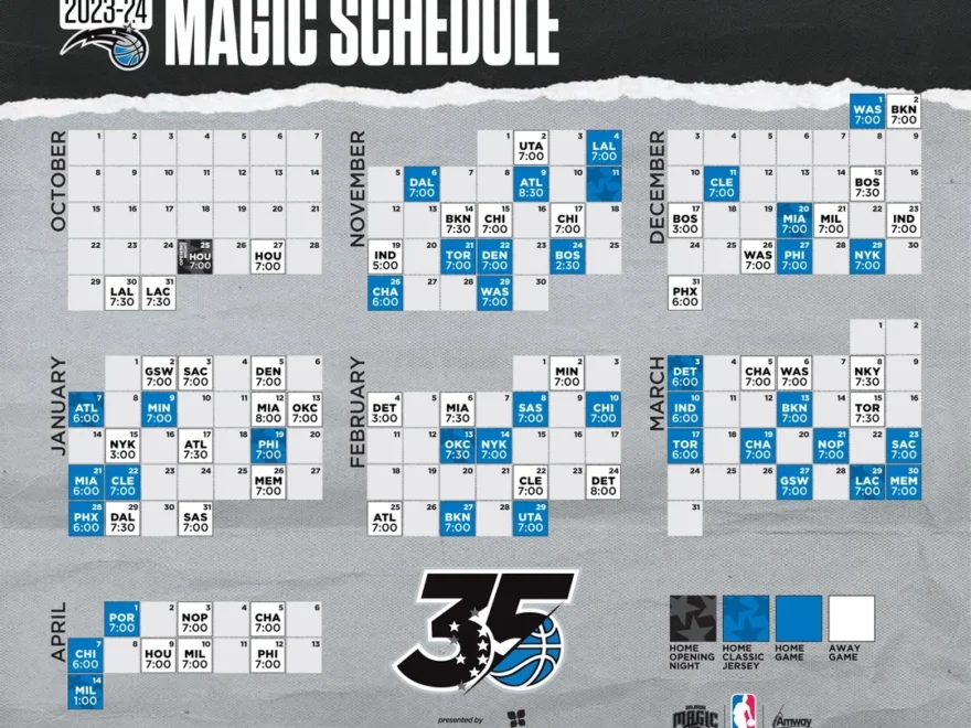 DESKTOP CALENDAR OF SCHEDULE I CREATED R OrlandoMagic