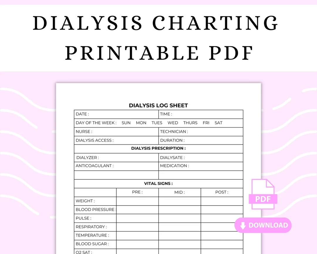Dialysis Charting Printable PDF Home Dialysis Documentation Hemodialysis Peritoneal Dialysis Monitoring Chronic Renal Failure Charting Etsy Dialysis Charting Printable PDF Home Dialysis Documentation Hemodialysis Peritoneal Dialysis Monitoring Chronic Renal Failure Charting Etsy