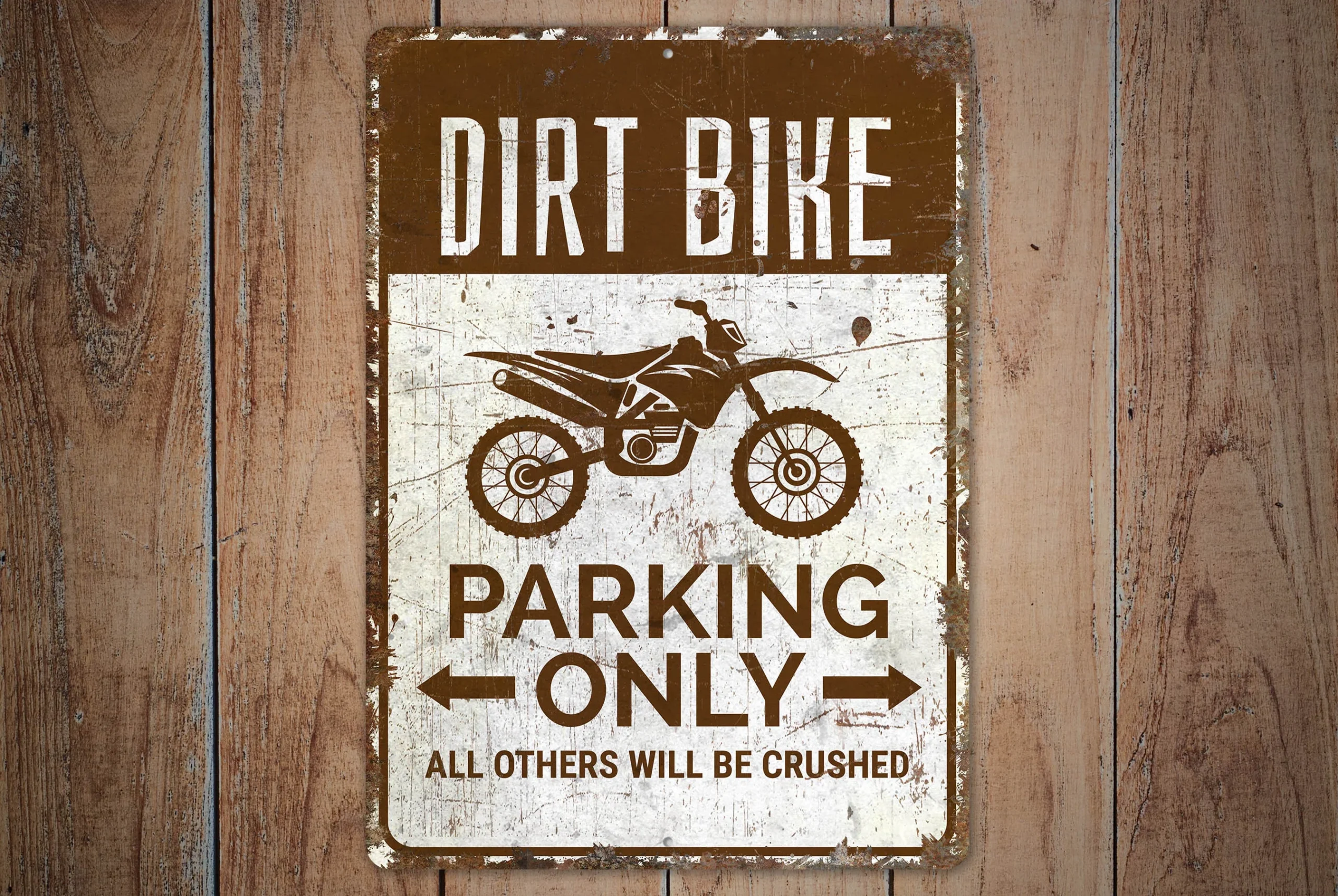 Dirt Bike Parking Dirt Bike Parking Sign Bike Parking Sign Bike Parking Decor Vintage Style Sign Premium Quality Rustic Metal Sign Etsy