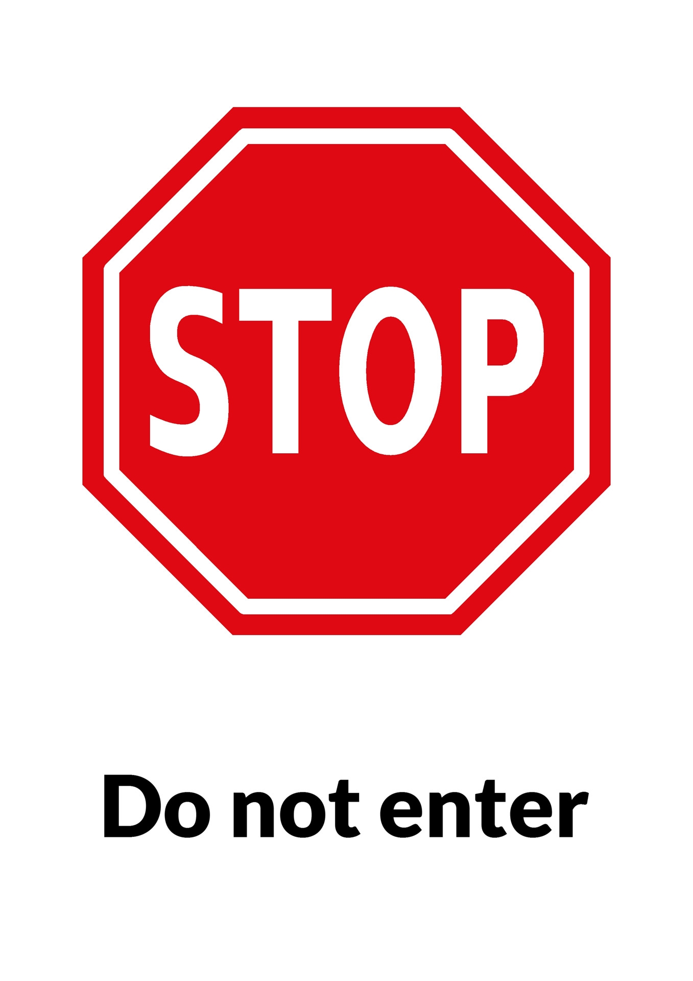 Printable Stop Sign Warning Sign