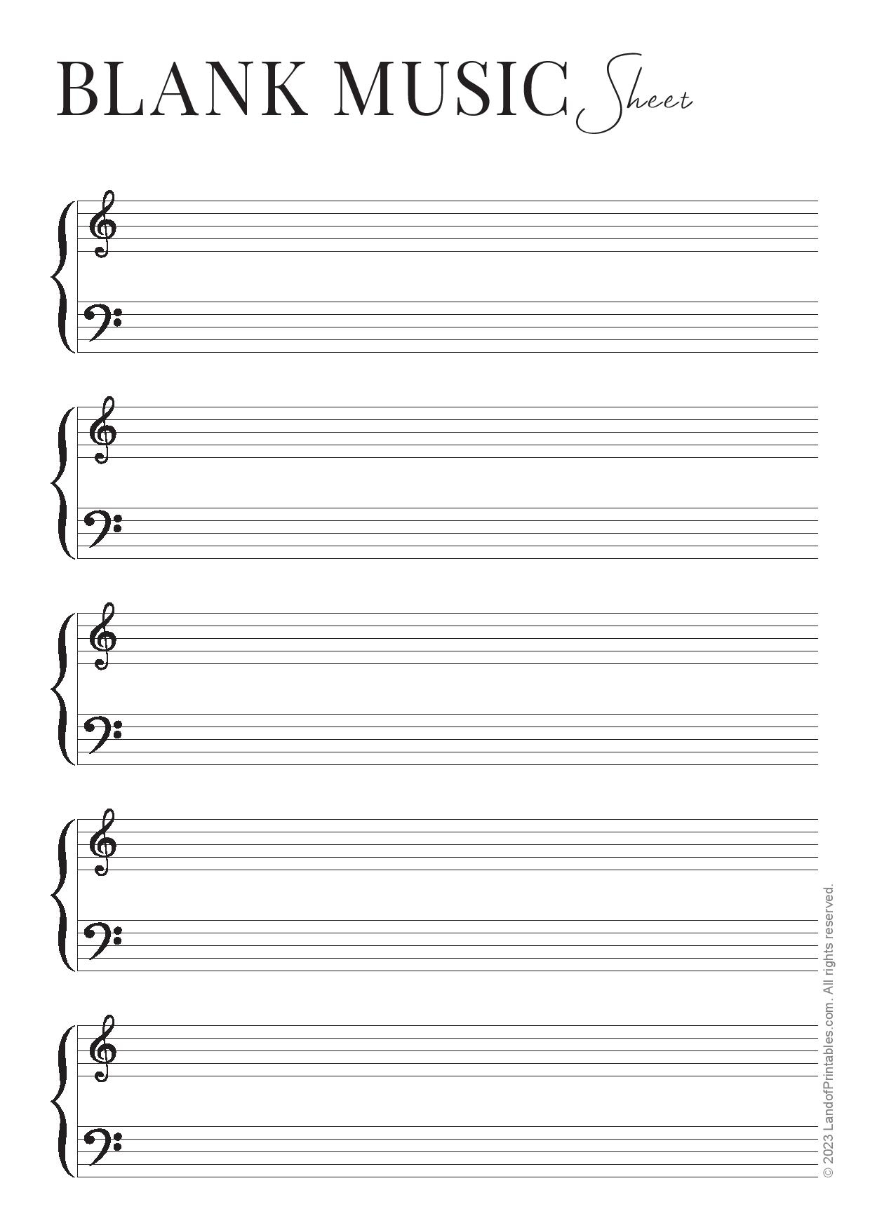 Free Printable Music Sheet