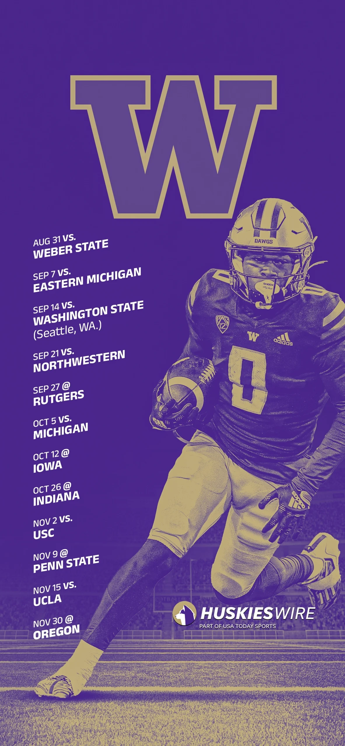 Uw Husky Football Schedule 2026 Printable