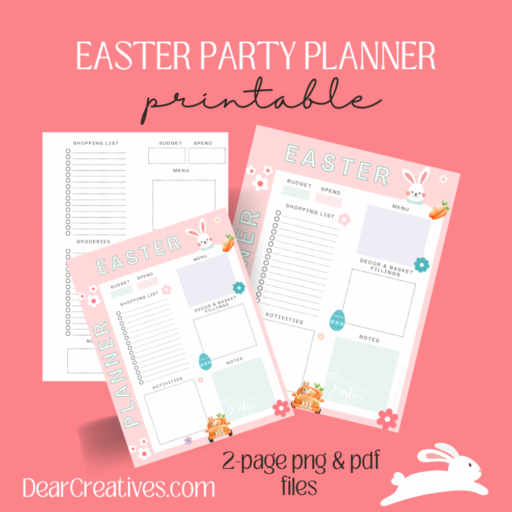 Easter Planner Printable Party Plan Template
