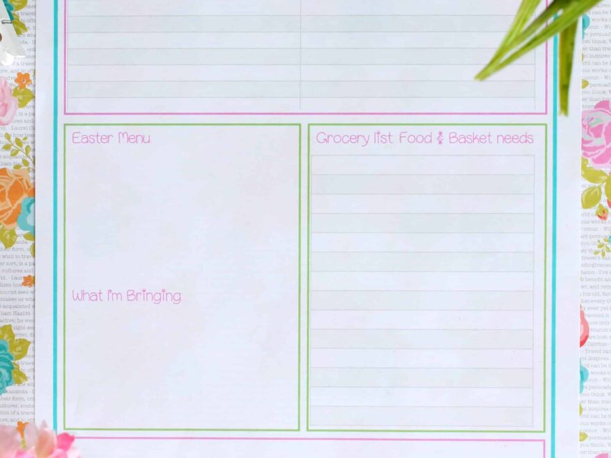 Easter Planning Schedule FREE Printable Eryn Whalen Online