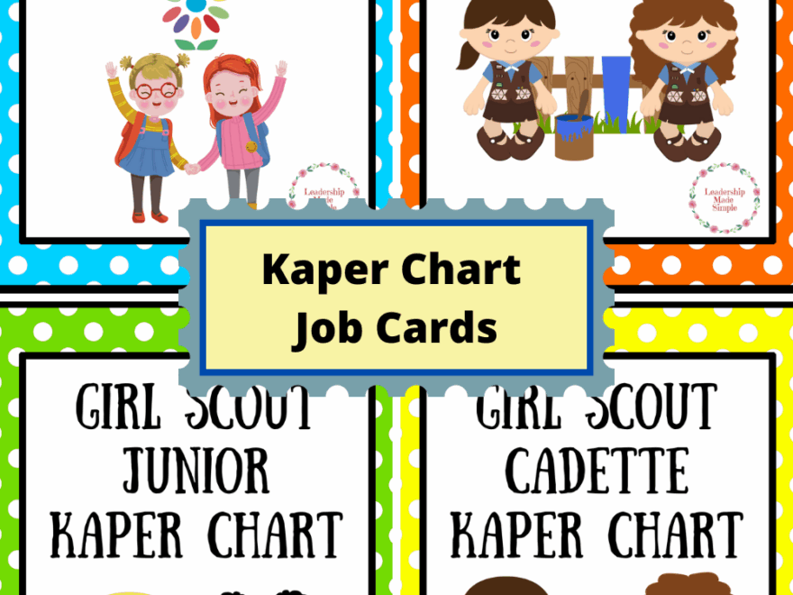 Easy Girl Scout Kaper Chart Idea Troop Leader