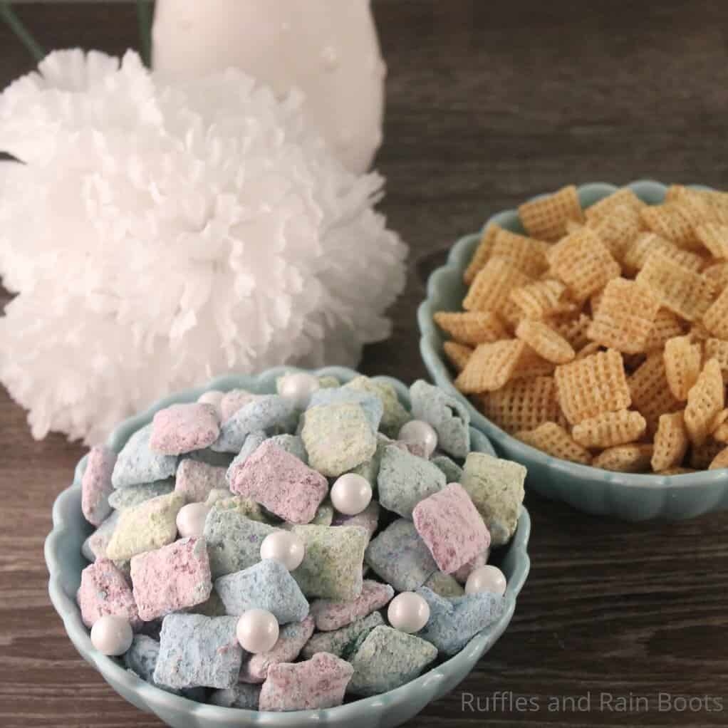 Easy Mermaid Muddy Buddies Make Perfect Mermaid Party Treats 