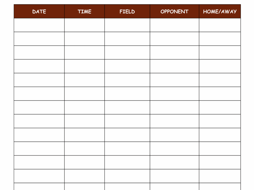Editable Football Practice Schedule Template Pdf Instant Download