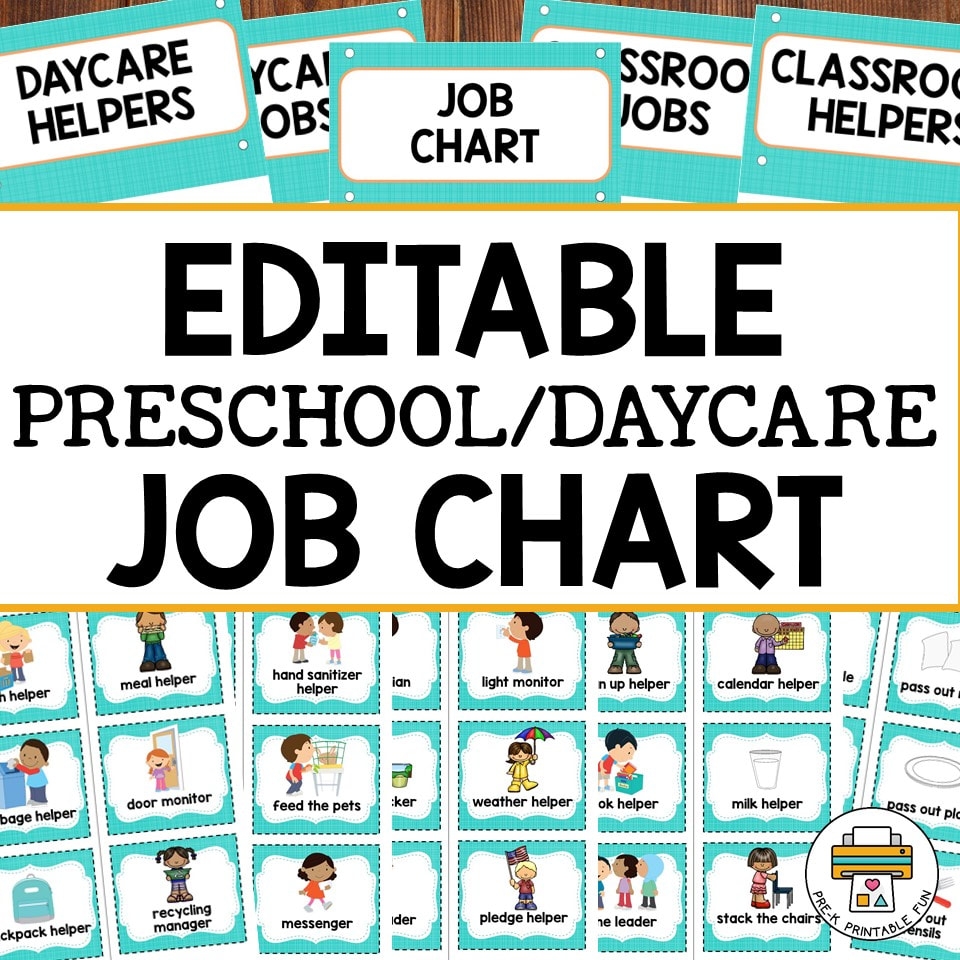 Free Printable Classroom Helper Chart