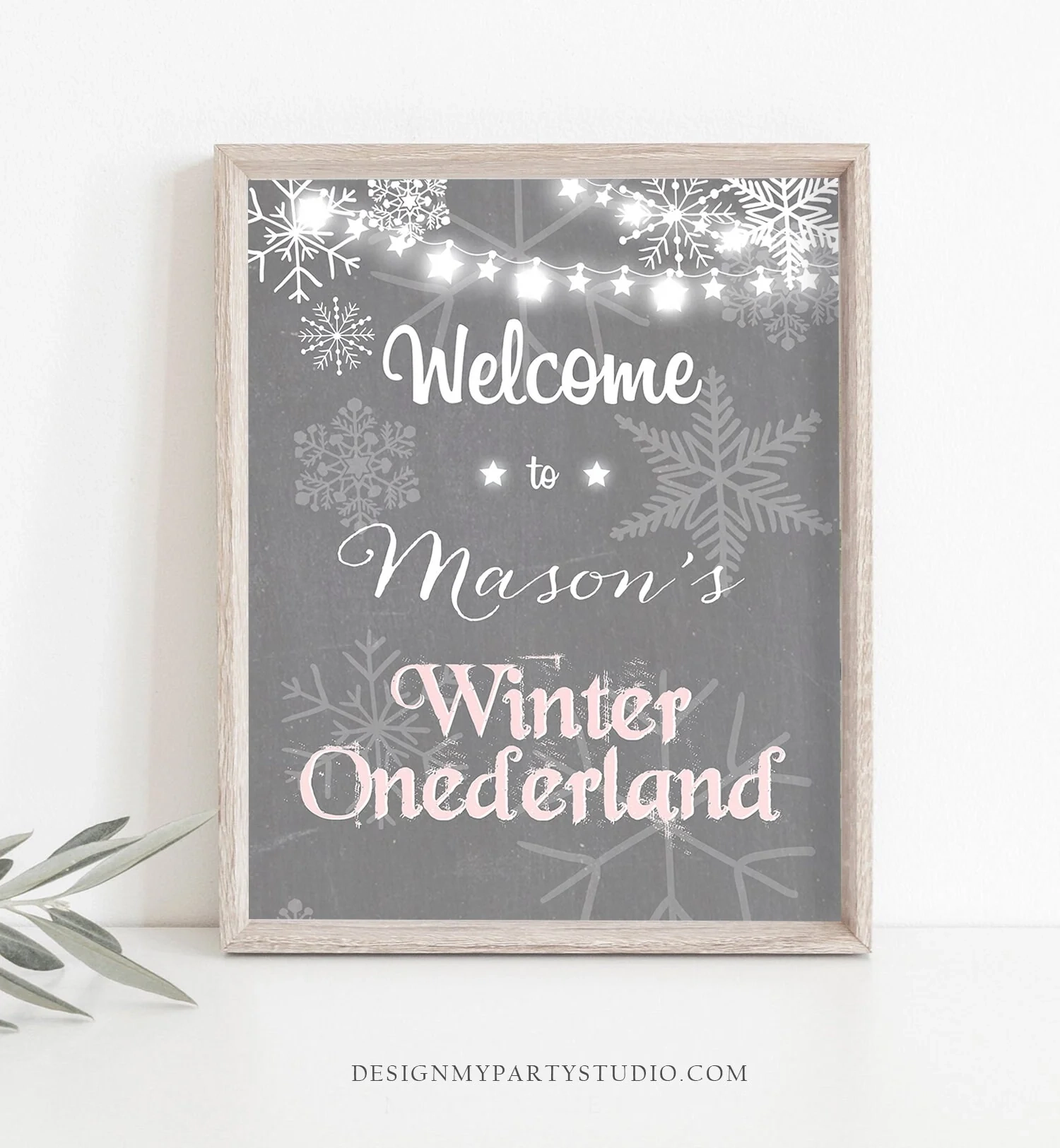 Winter Wonderland Printable Welcome Sign