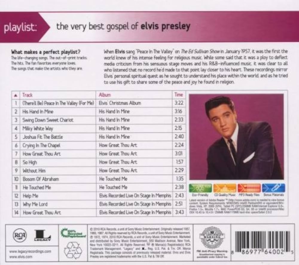 Elvis Presley Playlist The Very Best Gospel Of Elvis Presley Amazon Music