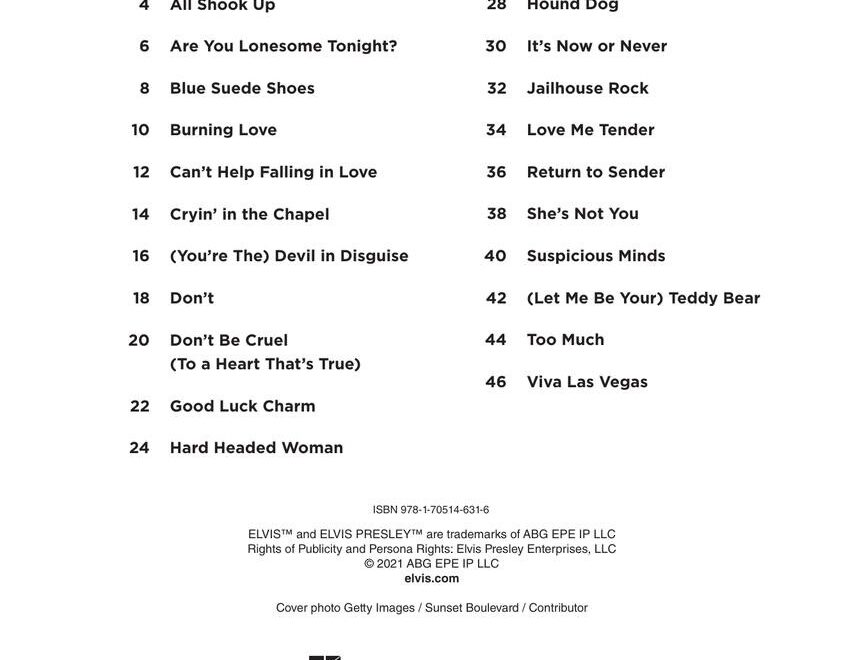 ELVIS PRESLEY SUPER EASY PIANO MUSIC FOR BEGINNERS SIMPLE SONGS Stagefront Music