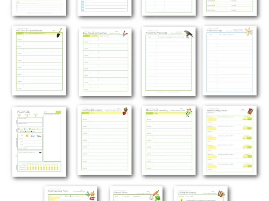 Empress Of Dirt Printable Garden Planner Notes