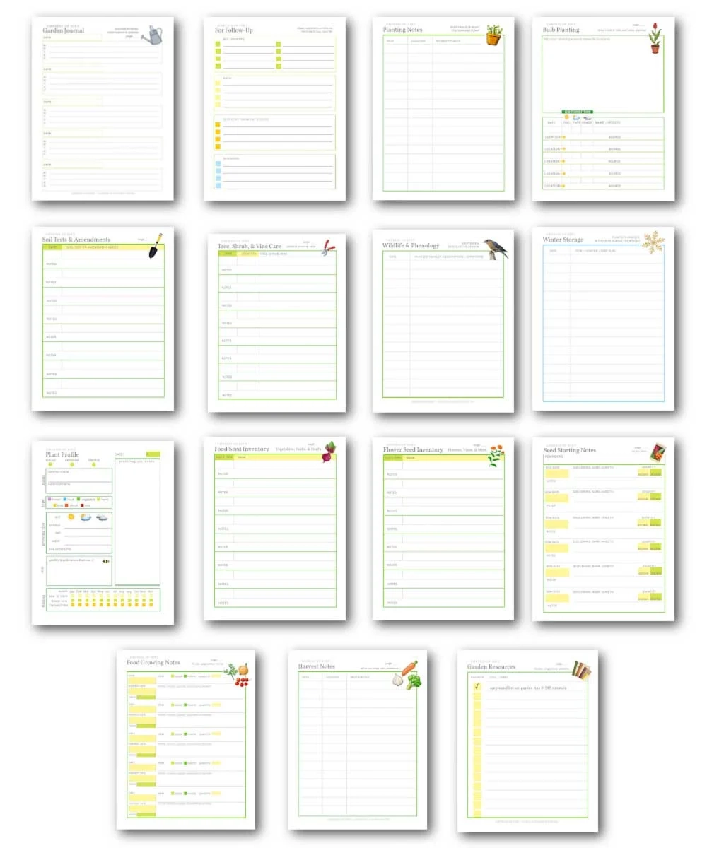 Empress Of Dirt Printable Garden Planner Notes