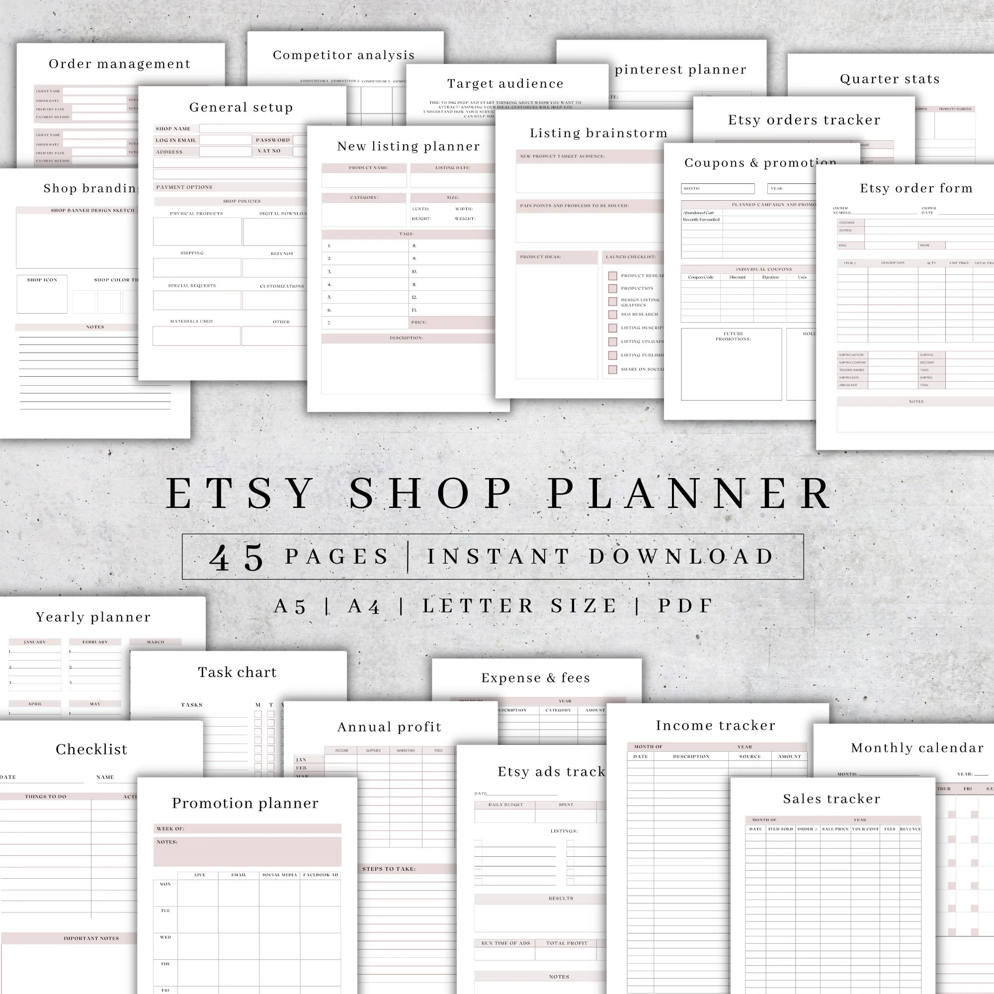 Planner Printables For Etsy Shop
