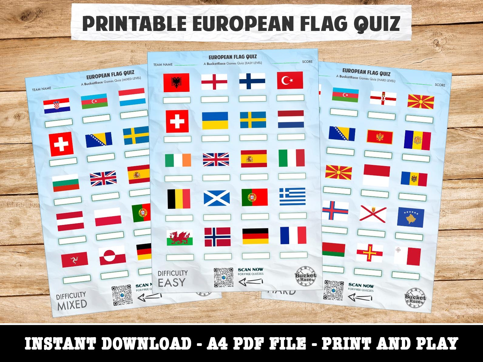 European Flag Quiz Pack Etsy