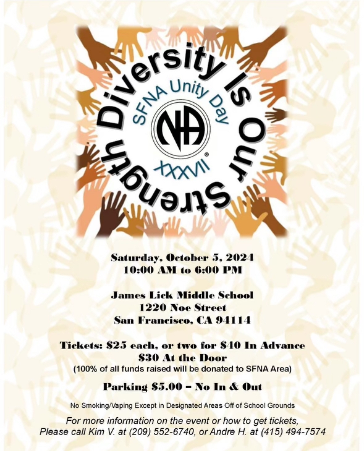 Printable Anonymous Meeting Schedule San Francisco