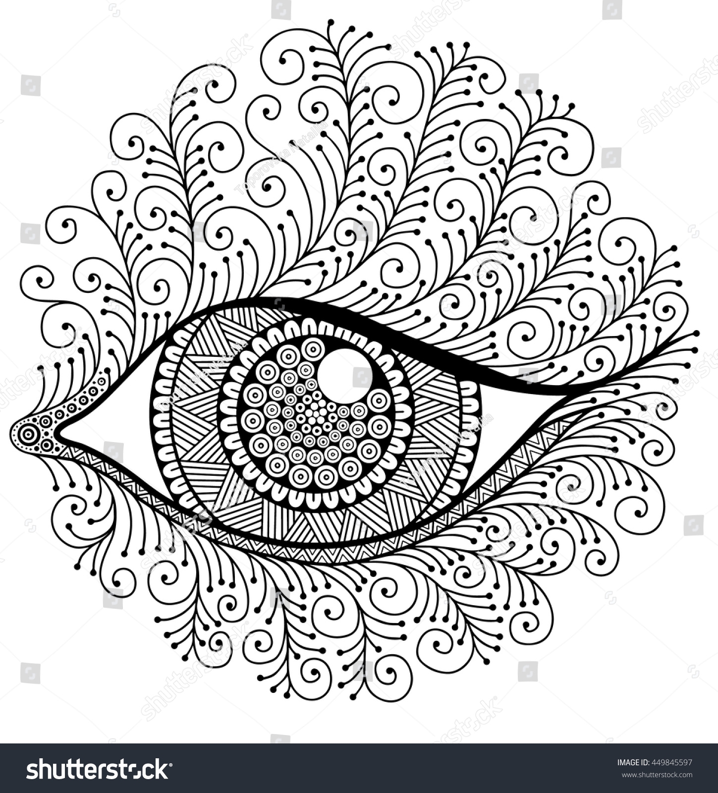 Printable Eyelashes Coloring Sheet