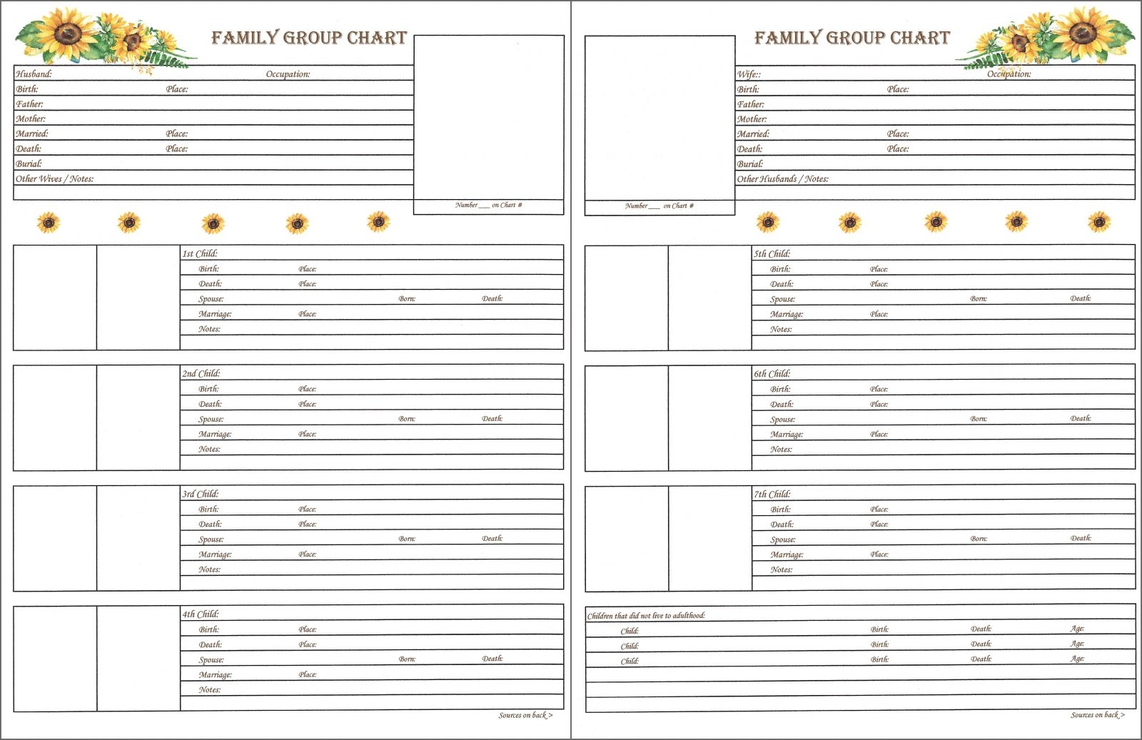 Free Printable Family Group Charts