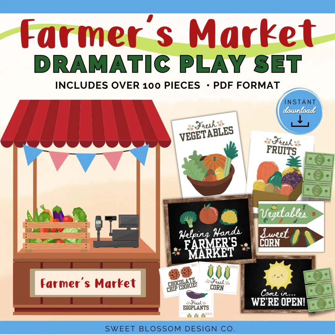 Farmers Market Dramatic Play Set Farm Girl Designs