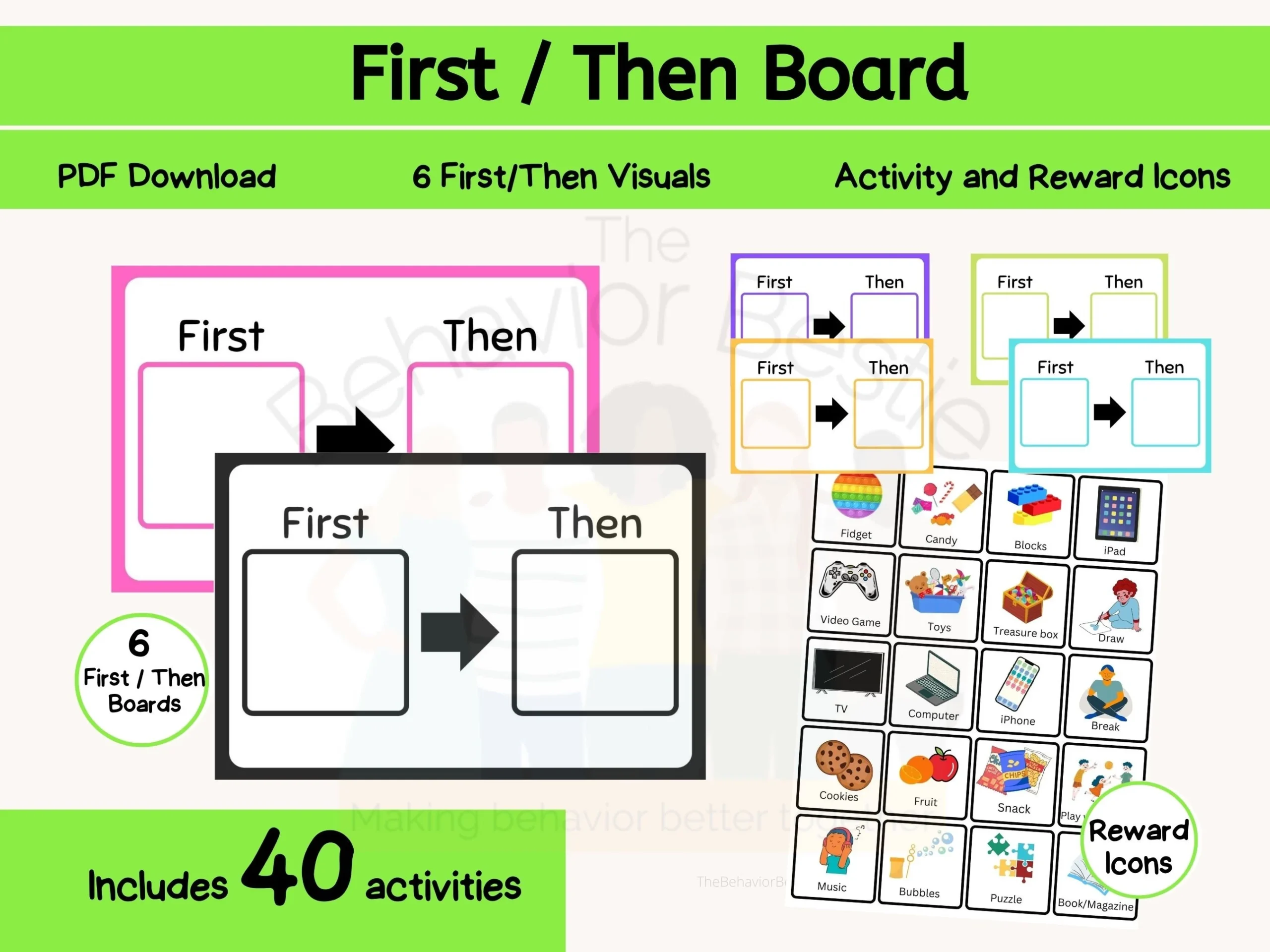First Then Visual Schedule Printable Icons