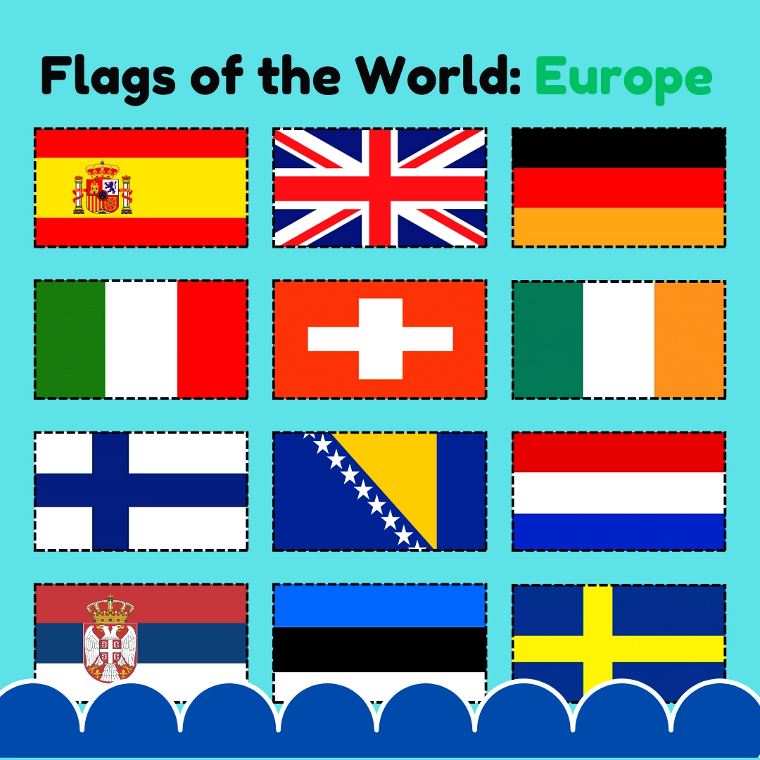 European Flags Quiz Printable