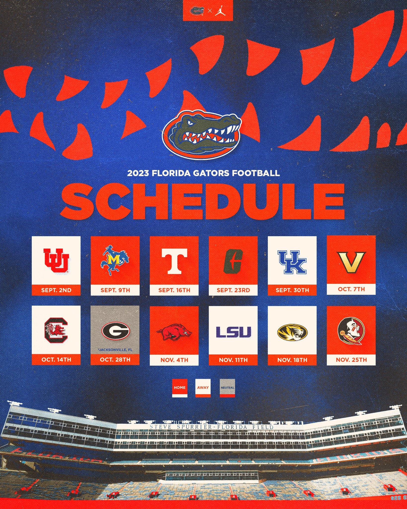 Gator Football Schedule Printable