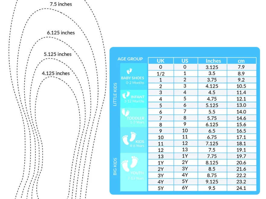 Foot Sizing Girls Shoe Size Chart 11 Little Kid Shoe Size Printable Kids Shoe Sizing Chart Accurate