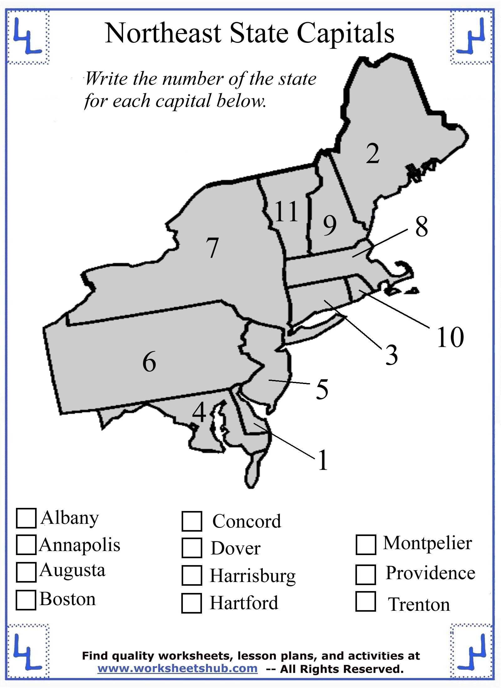 Fourth Grade Social Studies Northeast Region States And Capitals Fourth Grade Social Studies Northeast Region States And Capitals